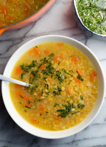 Comfort Food Spotlight: Lentil soup is a nutritious comfort food that is packed with Vitamin C, fiber, zinc, iron, and protein. (Photo Credit: the kitchn)